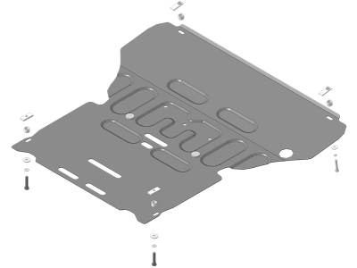 Усиленная защита картера двигателя, КПП (2 мм, сталь) для Audi A4 2007-2011, 2011-2015, Audi A5 2009-2015