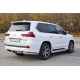 Фаркоп с нержавеющей накладкой для Toyota Land Cruiser 200 2007-2021, Lexus LX 2016-2022 съемное крепление шара под американский квадрат