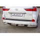 Фаркоп с нержавеющей накладкой для Toyota Land Cruiser 200 2007-2021, Lexus LX 2016-2022 съемное крепление шара под американский квадрат