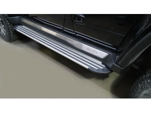 Пороги алюминиевые "Slim Line Silver" 1600 мм для Baic BJ40 II 2.0 2023 – н.в. BAICBJ4023-07S