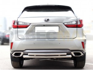 Защита заднего бампера двойная 60-43 мм для Lexus RX № RX15_3.1