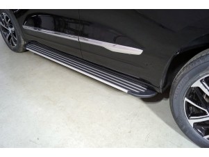 Пороги алюминиевые Slim Line Silver 1820 мм для Haval Jolion 1.5 2021 – н.в. HAVJOL21-29S