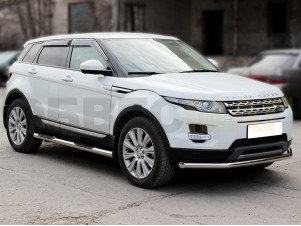 Пороги труба с накладками 76 мм для Range Rover Evoque № RRE_2